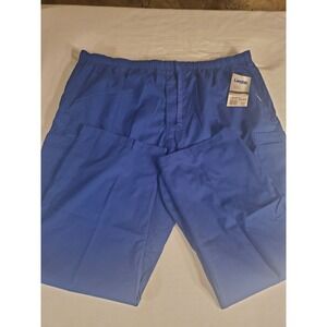 Landau Scrub Pants Essentials Classic Relaxed Fit Pants 8555 Royal 3XL NWT